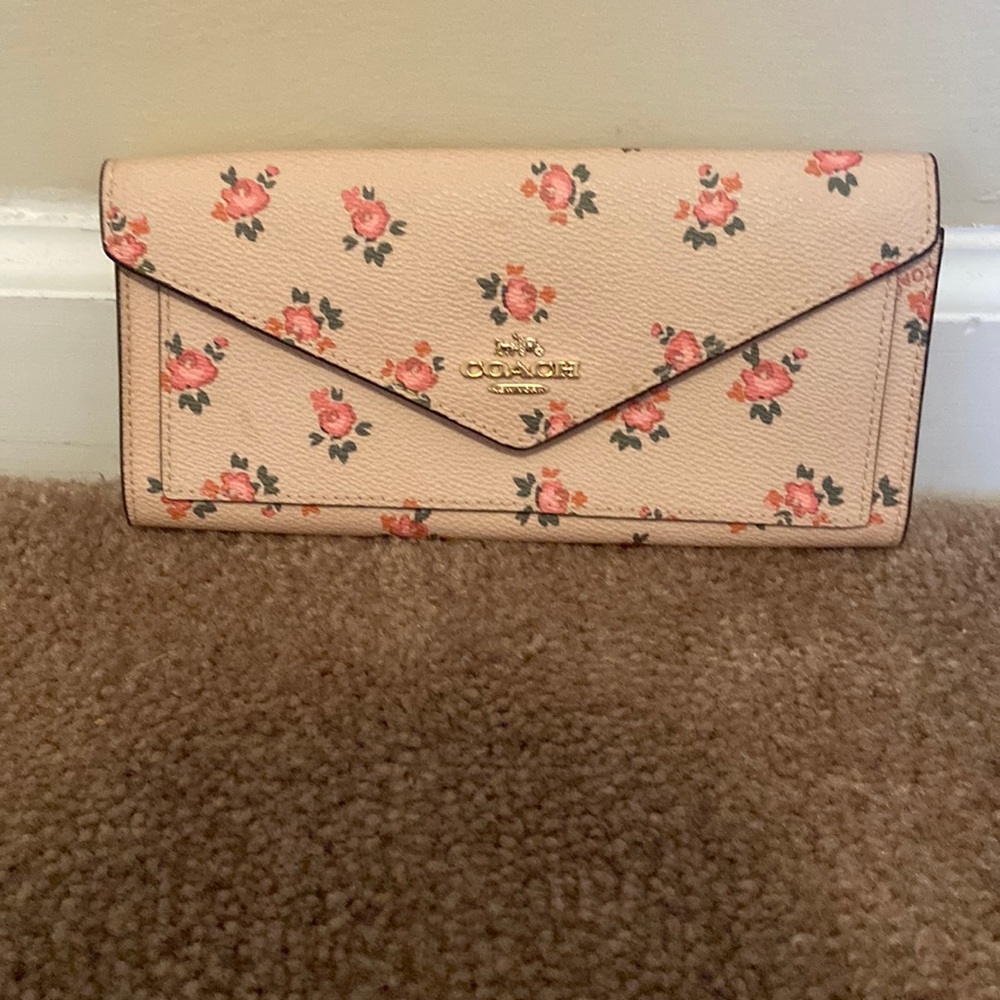 Coach floral envelope wallet